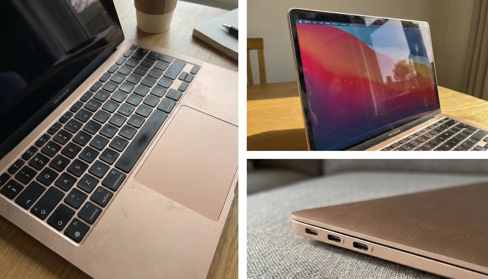 Vedere laterală porturi Thunderbolt 3